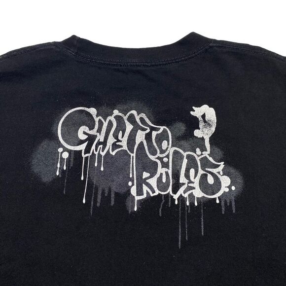 Vintage Ghetto Rules Scarface Tony Montana Al Pacino Tee Black Men’s Sz 2XL - Picture 4 of 9